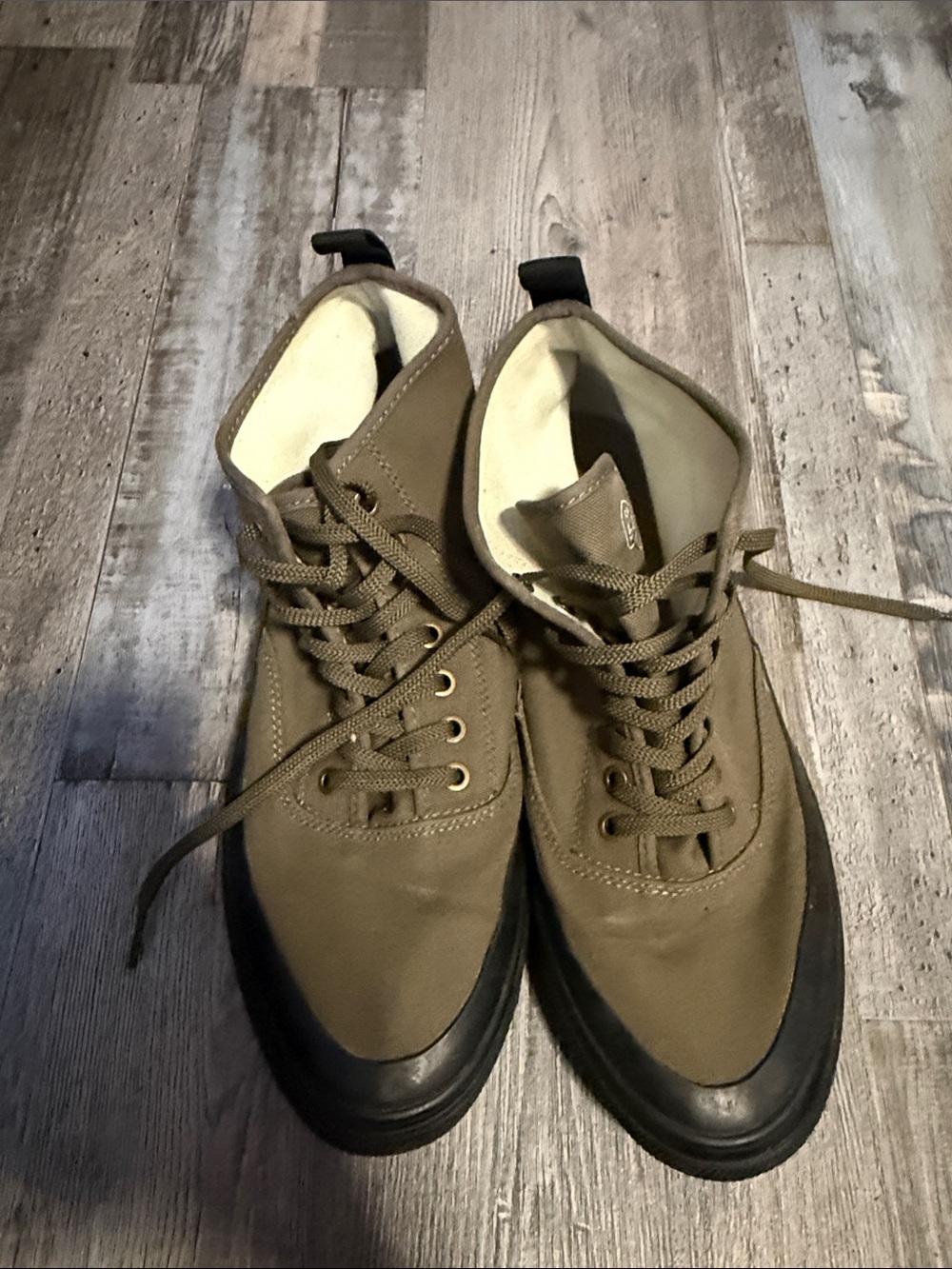 Men's Canvas Mariner Boots in Olive - Seavees x Taylor Stitch
